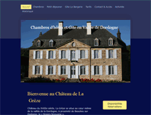 Tablet Screenshot of chateaudelagreze.com